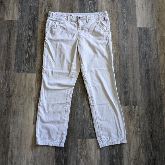 Pilcro and the Letterpress Hyphen White Pants - Picture 1 of 4